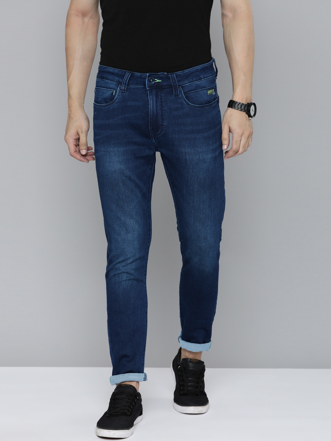 

Flying Machine Men Blue Michael Slim Tapered Fit Low-Rise Light Fade Stretchable Jeans