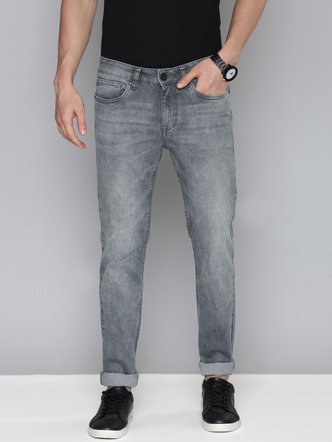 

Flying Machine Men Grey Skinny Fit Heavy Fade Stretchable Jeans
