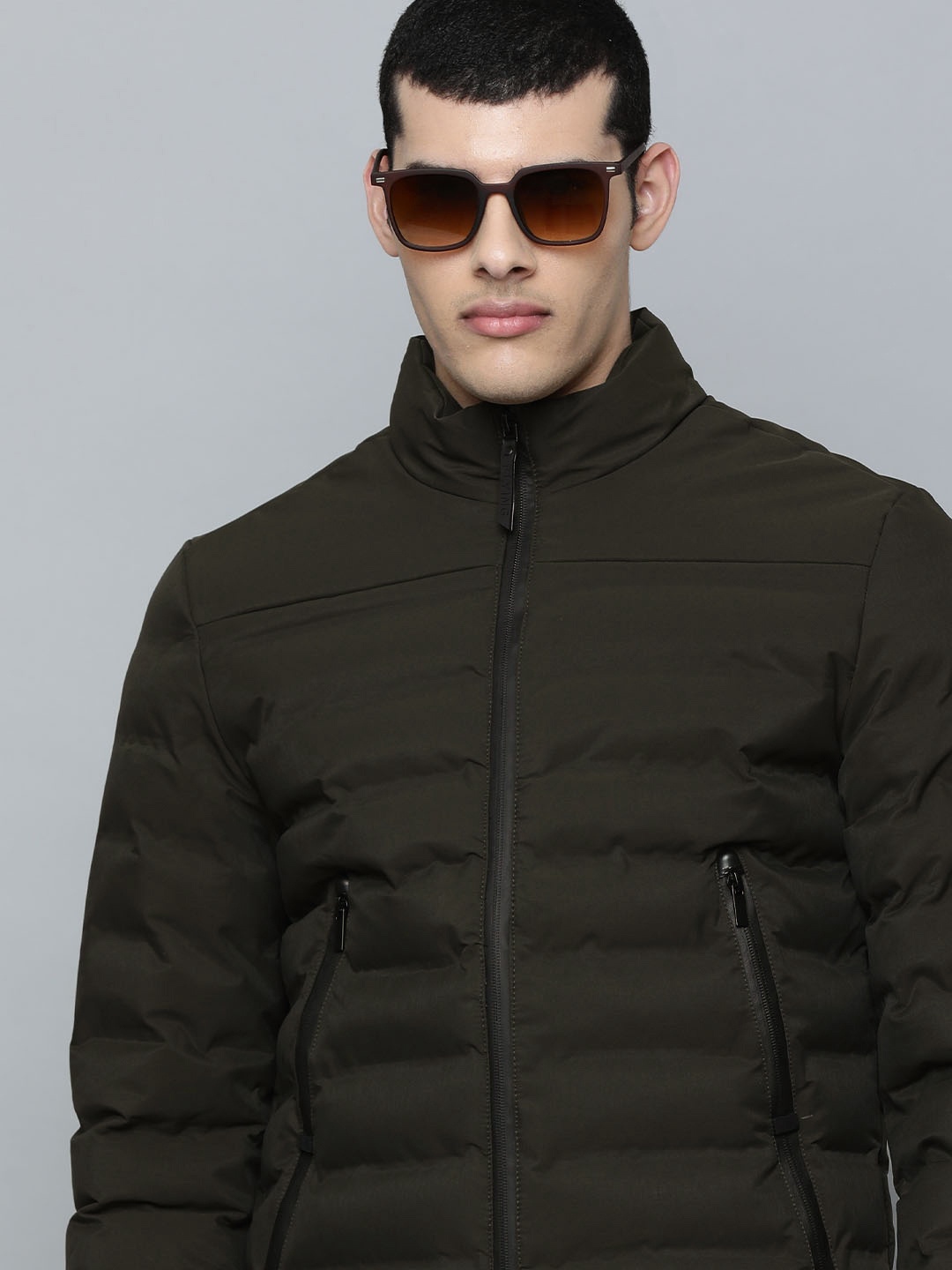 

Flying Machine Men Black Solid Puffer Jacket