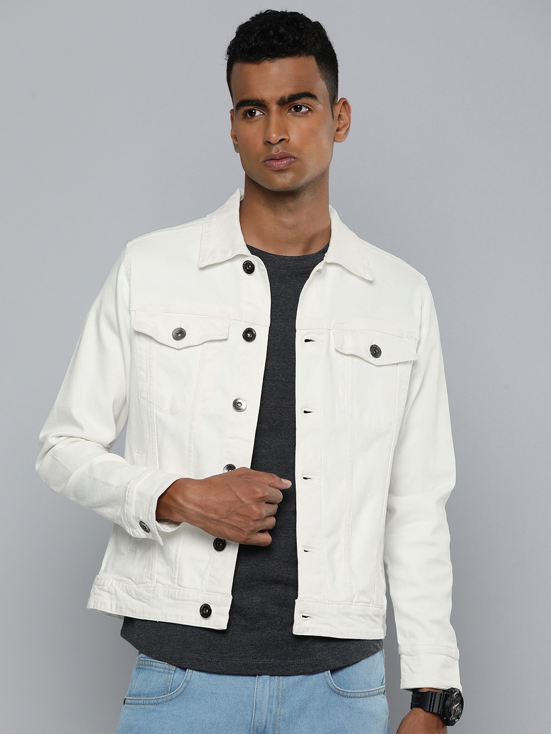 

Flying Machine Denim Jacket, White