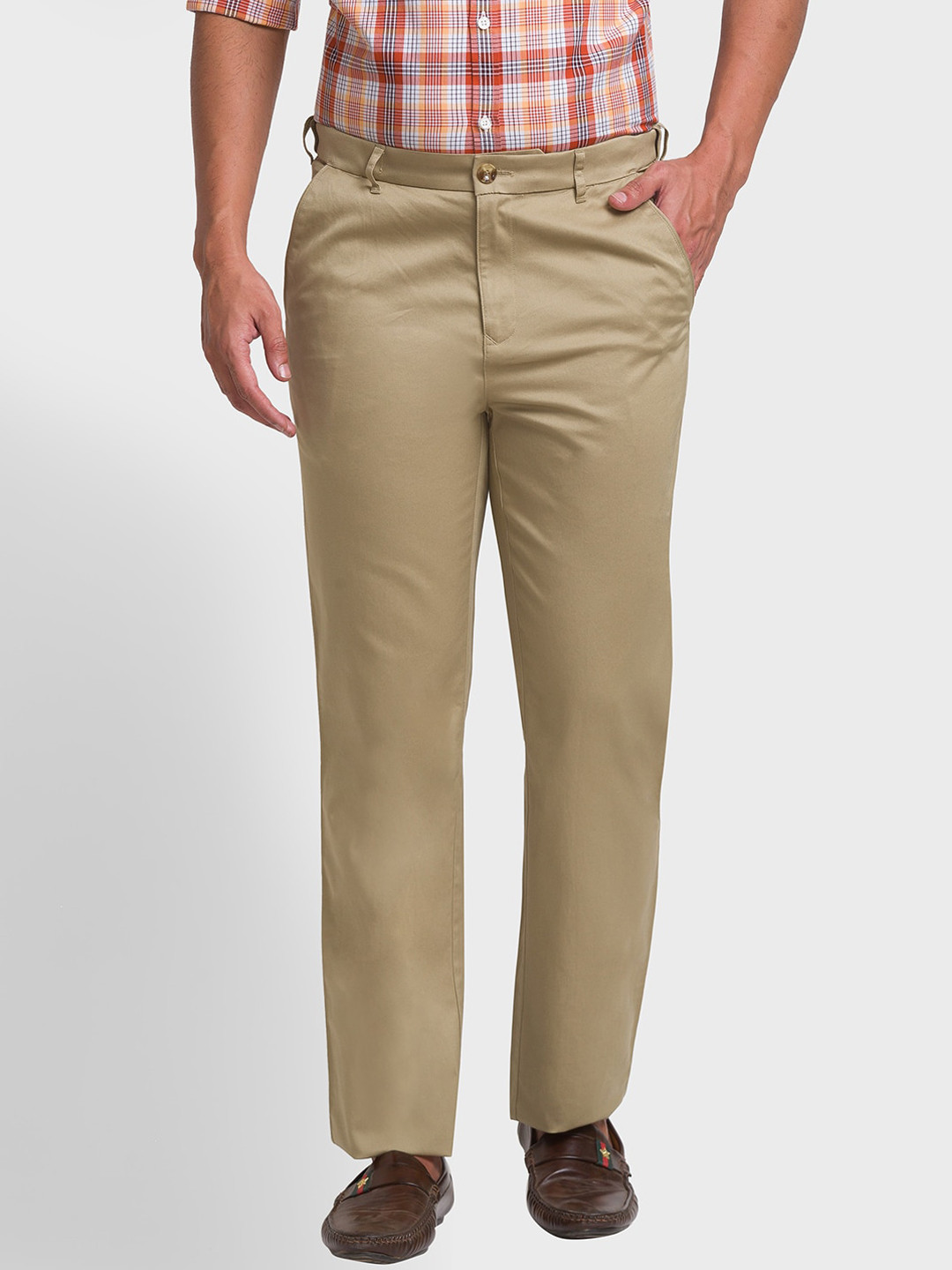 

ColorPlus Men Khaki Trousers