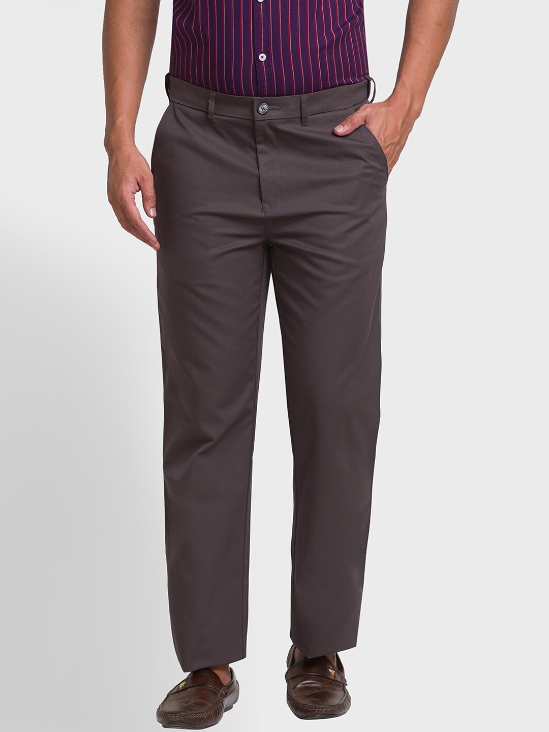 

ColorPlus Men Grey Trousers
