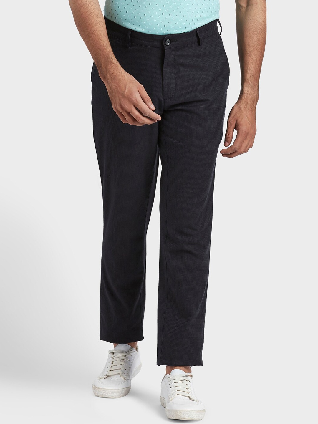 

ColorPlus Men Cotton Dark Green Trousers