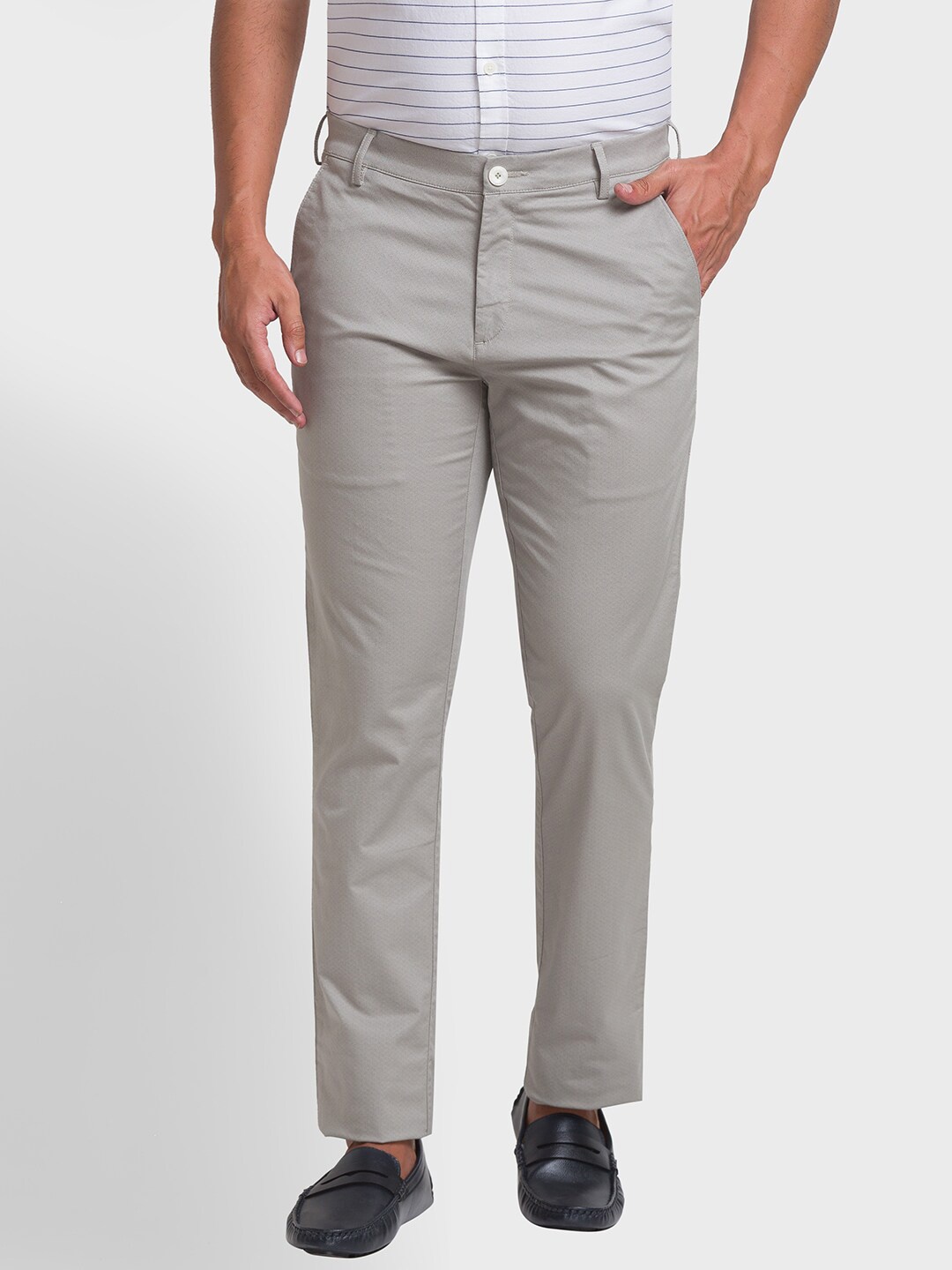 

ColorPlus Men Grey Trousers
