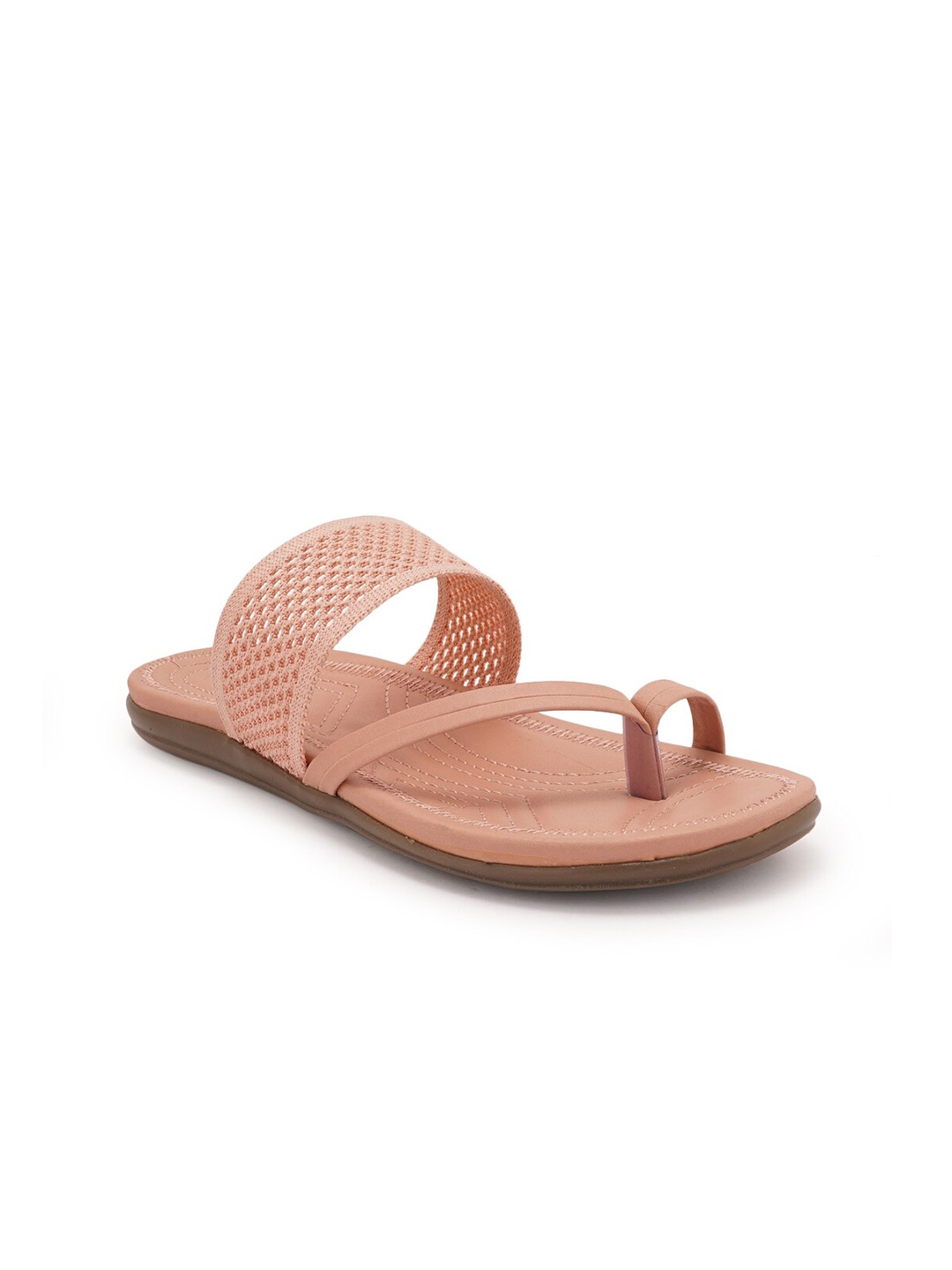 

Style Shoes Women Pink Textured One Toe Flats