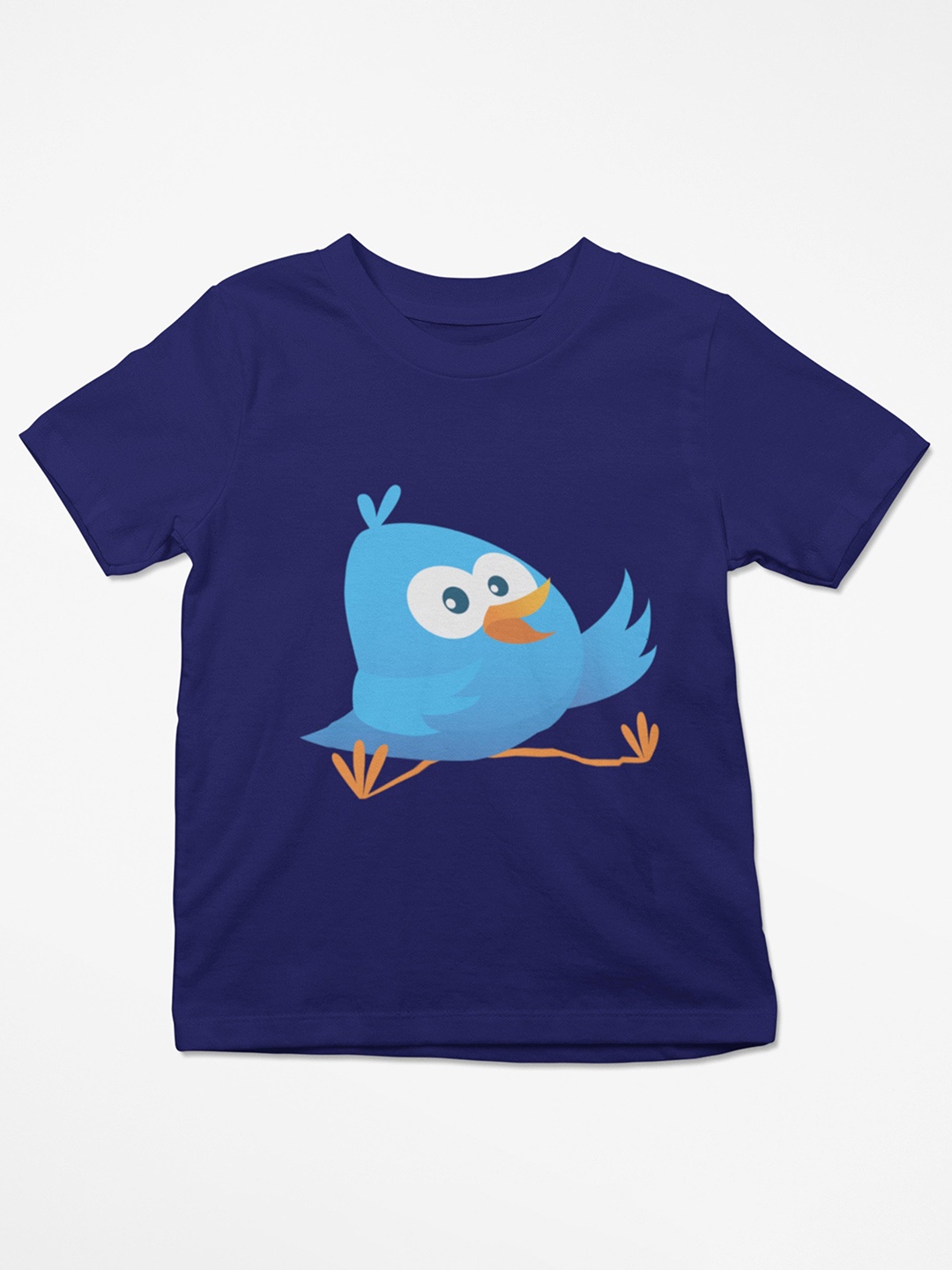 

MA Baby Kids Navy Blue Printed Pure Cotton Bio Finish Applique T-shirt