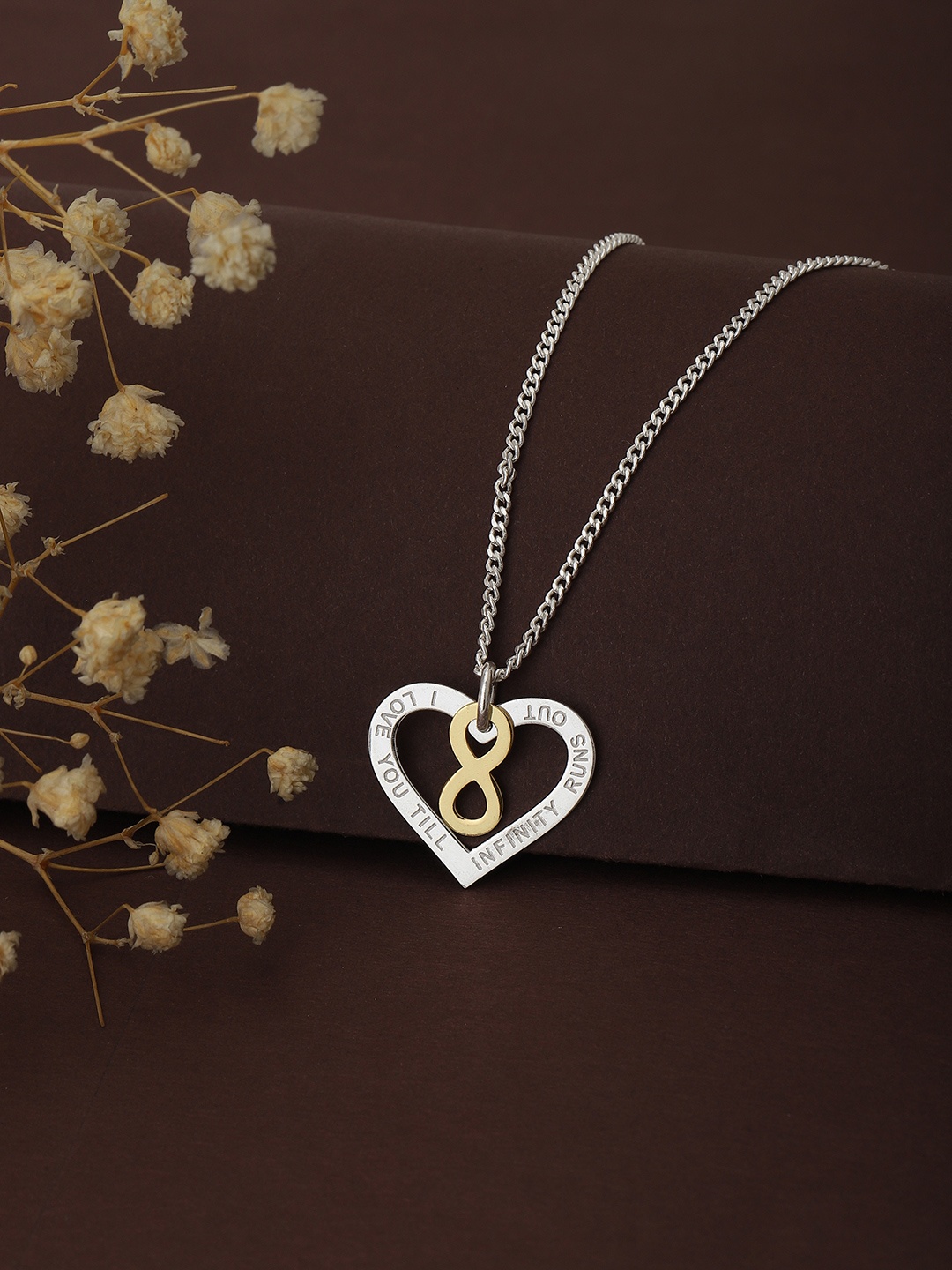 

Carlton London Silver & Gold-Toned Brass Necklace