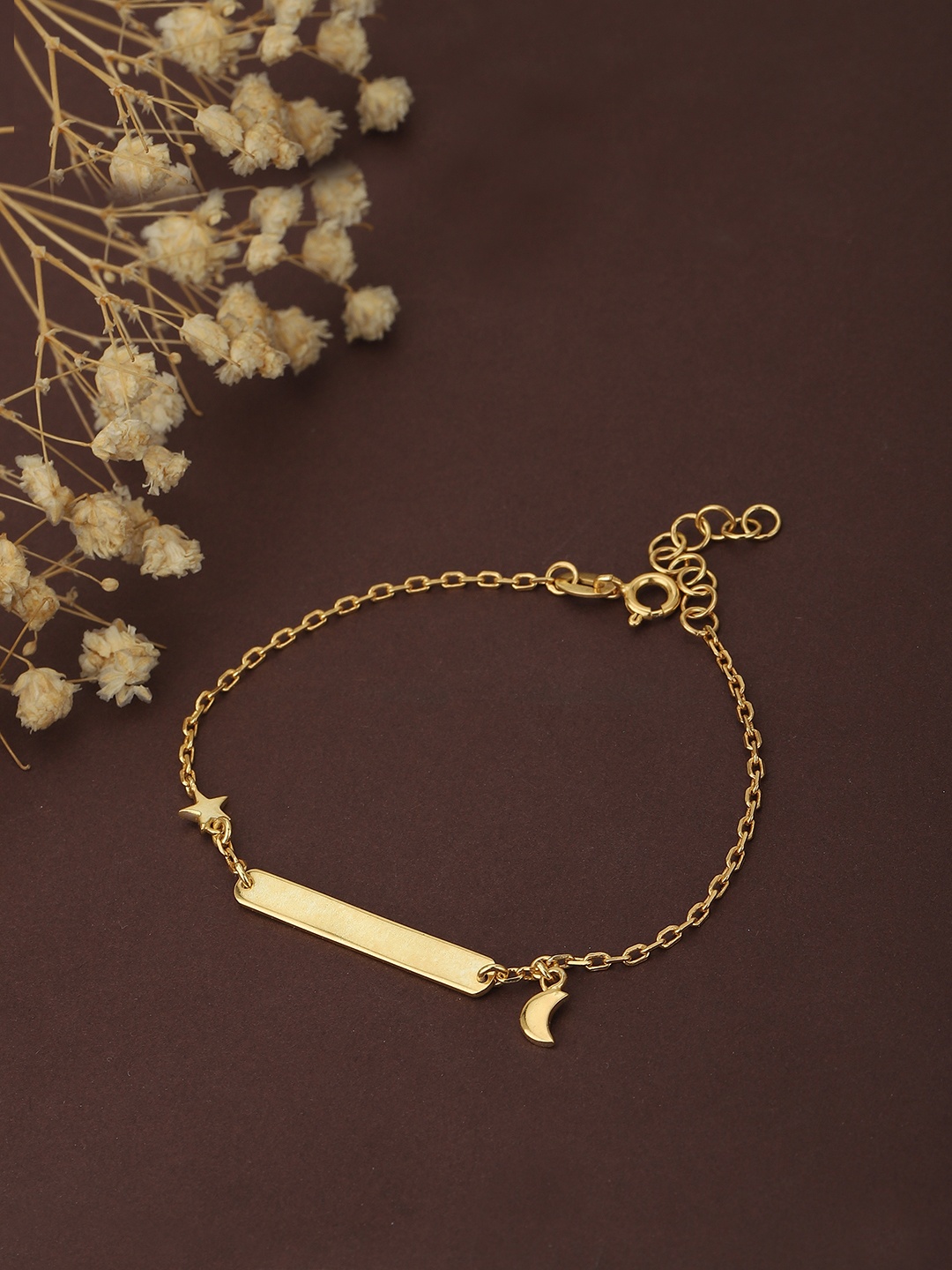 

Carlton London Women Gold-Plated Brass Charm Bracelet