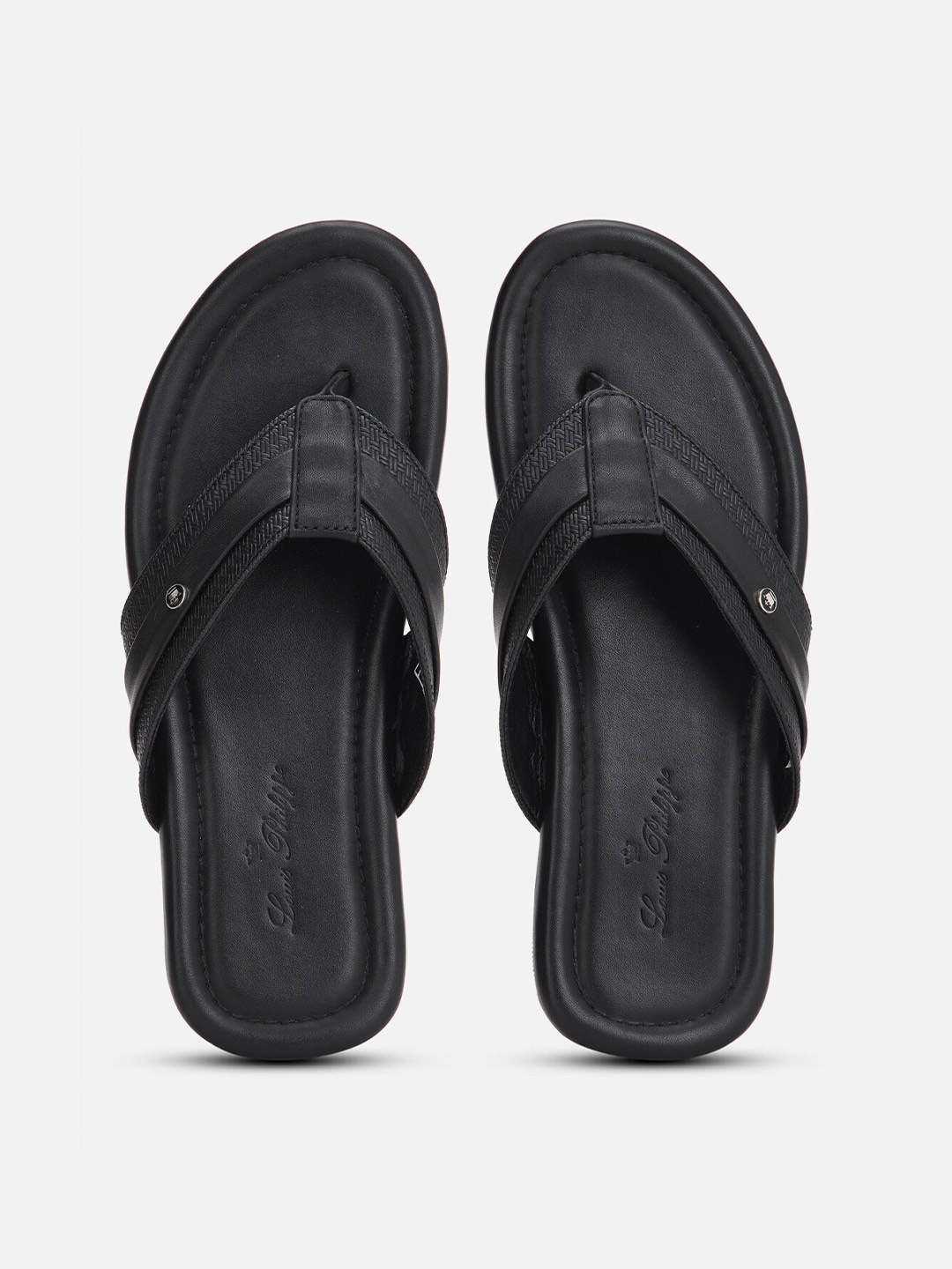 

Louis Philippe Men Black Thong Flip-Flops