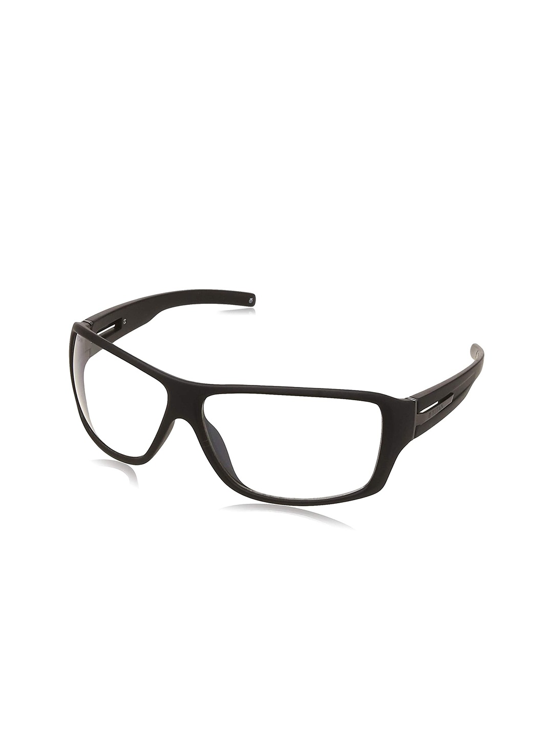 

Titan Unisex Clear Lens & Black Sports Sunglasses with UV Protected Lens