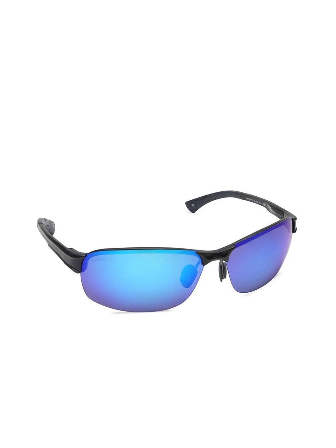 

Titan Unisex Blue Lens & Black Sports Sunglasses with UV Protected Lens