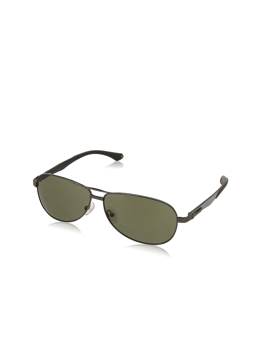 

Titan Unisex Green Lens & Gunmetal-Toned Aviator Sunglasses with UV Protected Lens