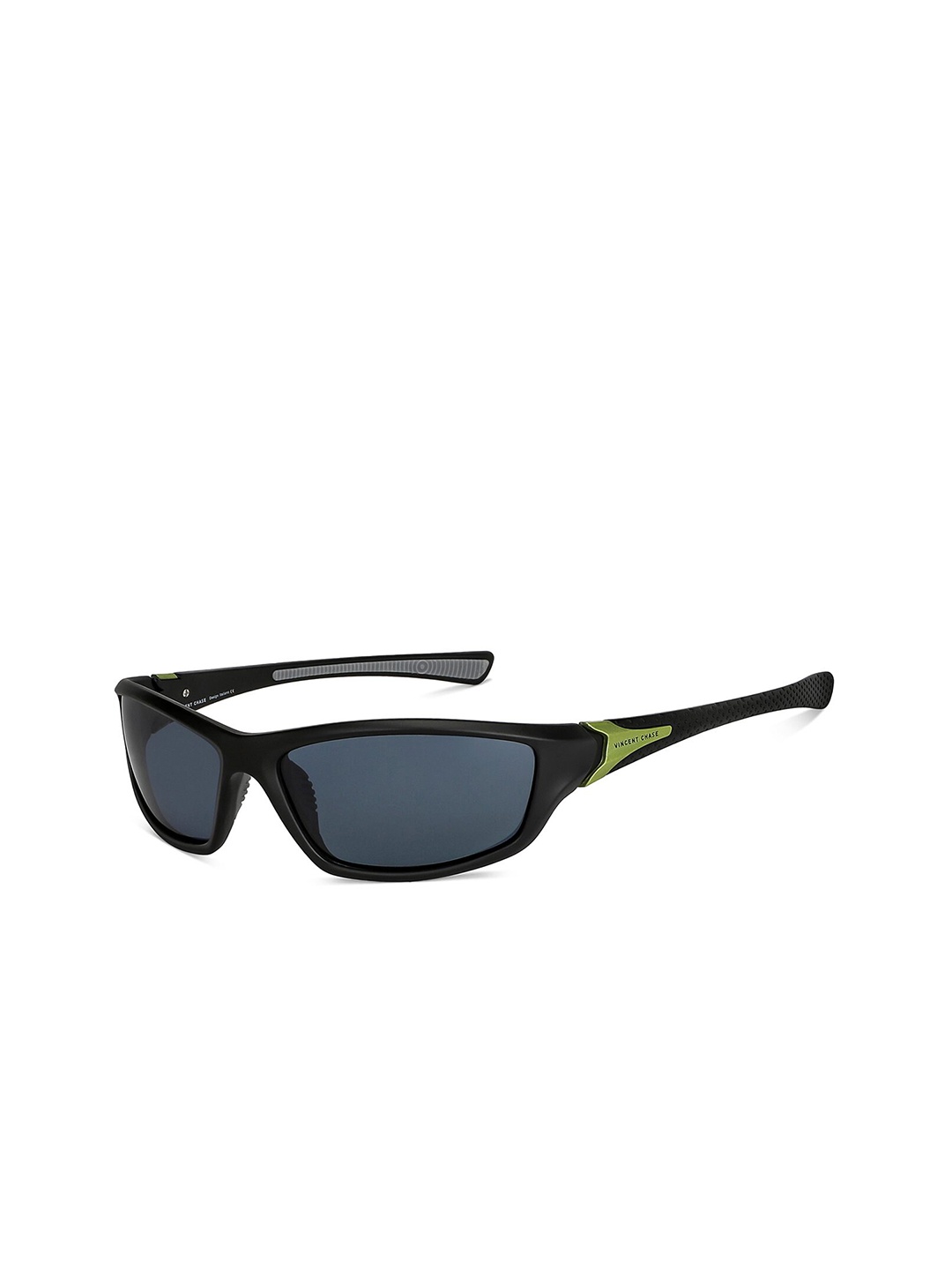 

Vincent Chase Unisex Grey Lens & Black Sports Sunglasses with Polarised and UV Protected Lens