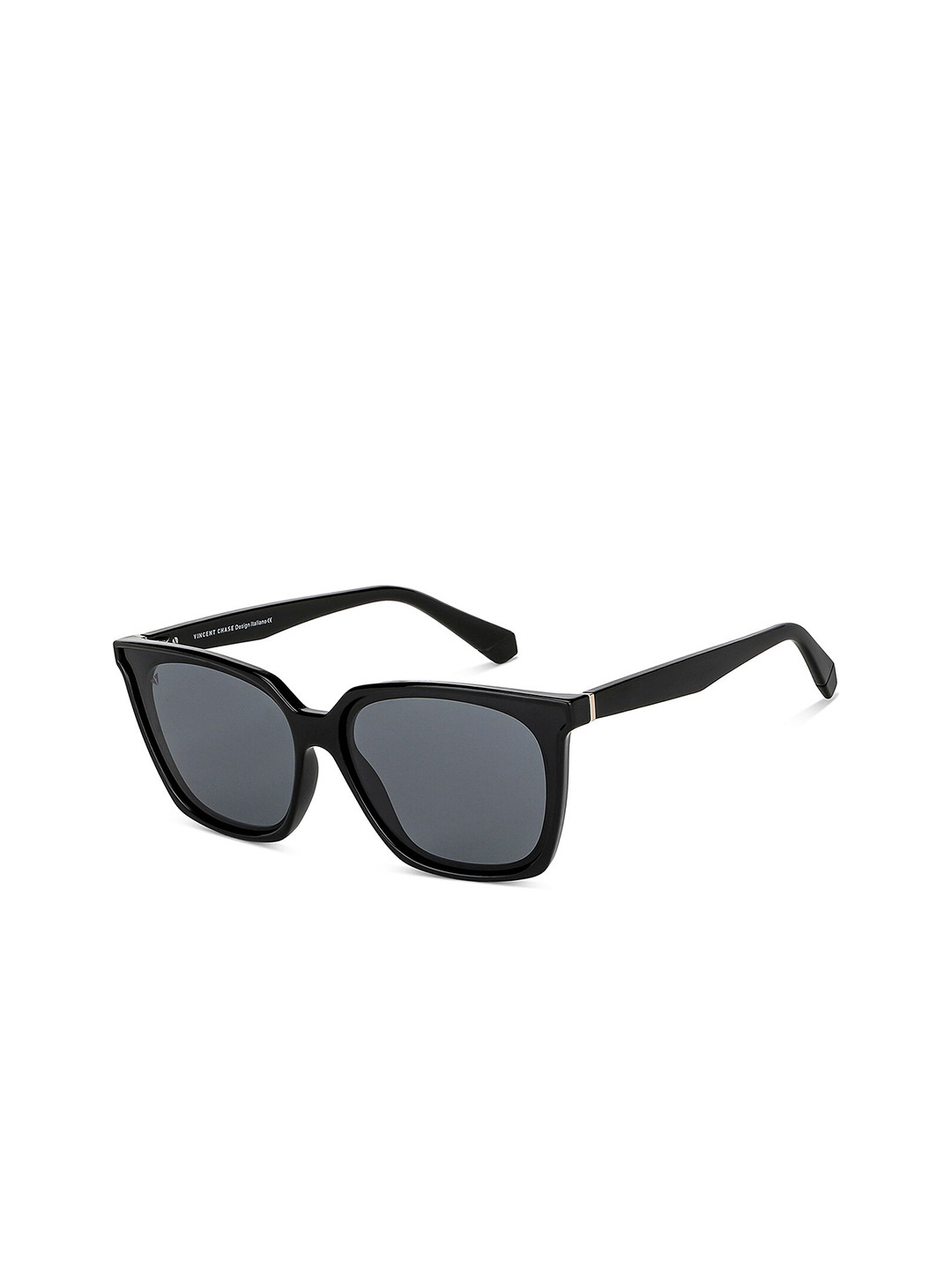 

Vincent Chase by Lenskart Unisex Grey Lens & Black Wayfarer Sunglasses with Polarised and UV Protected Lens