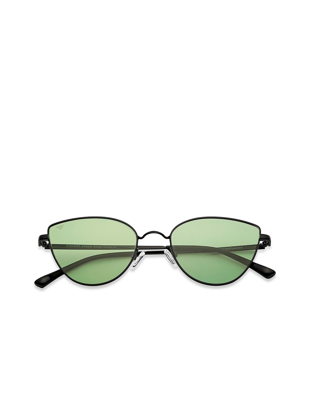 

Vincent Chase by Lenskart Unisex Green & Black Cateye Sunglasses 148919-Black