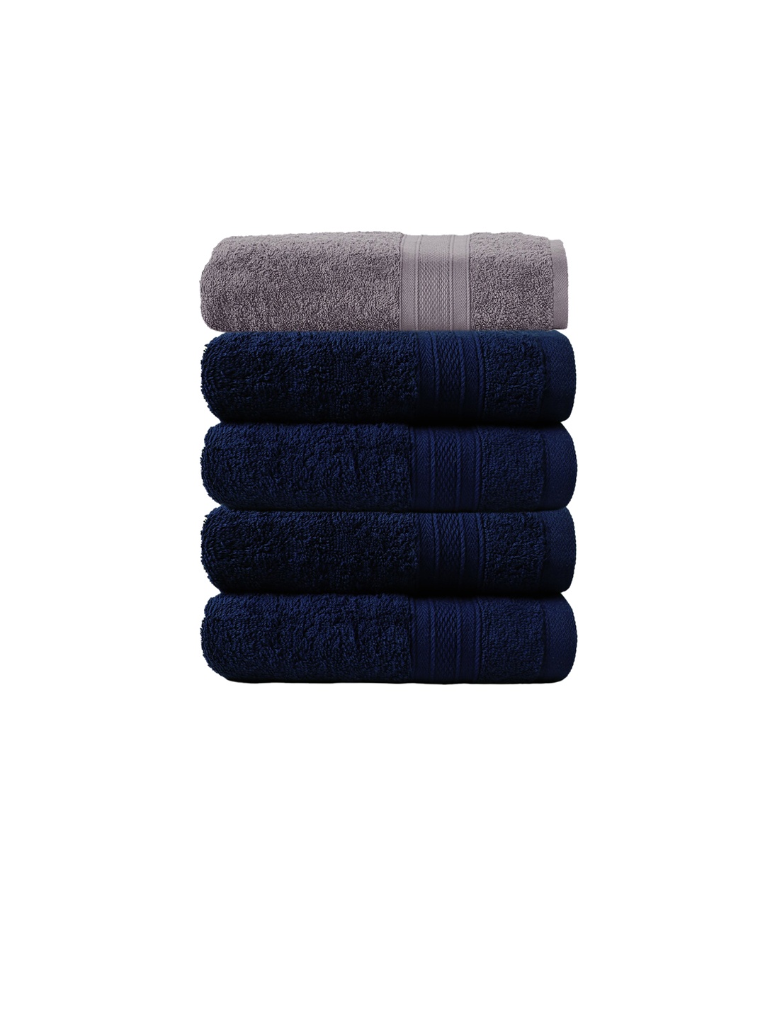 

Trident Charcoal Grey Solid 500 GSM Cotton Bath Towel & Set of 4 Hand Towels