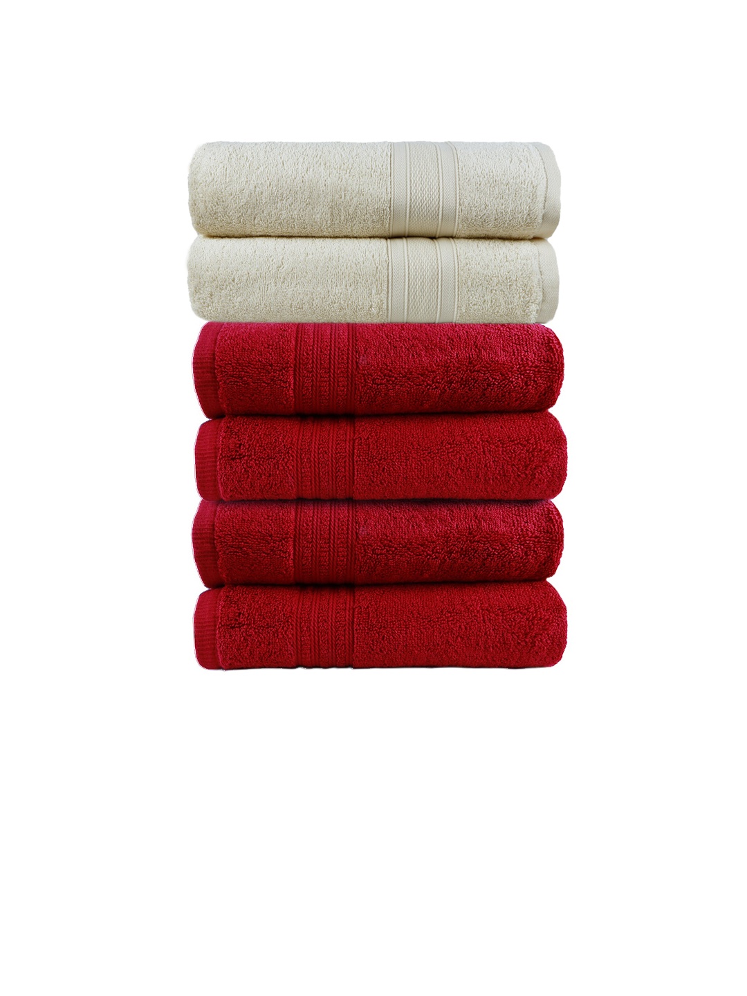 

Trident Cream-Coloured Set of 2 500 GSM Cotton Bath Towels & 4 550 GSM Cotton Hand Towels