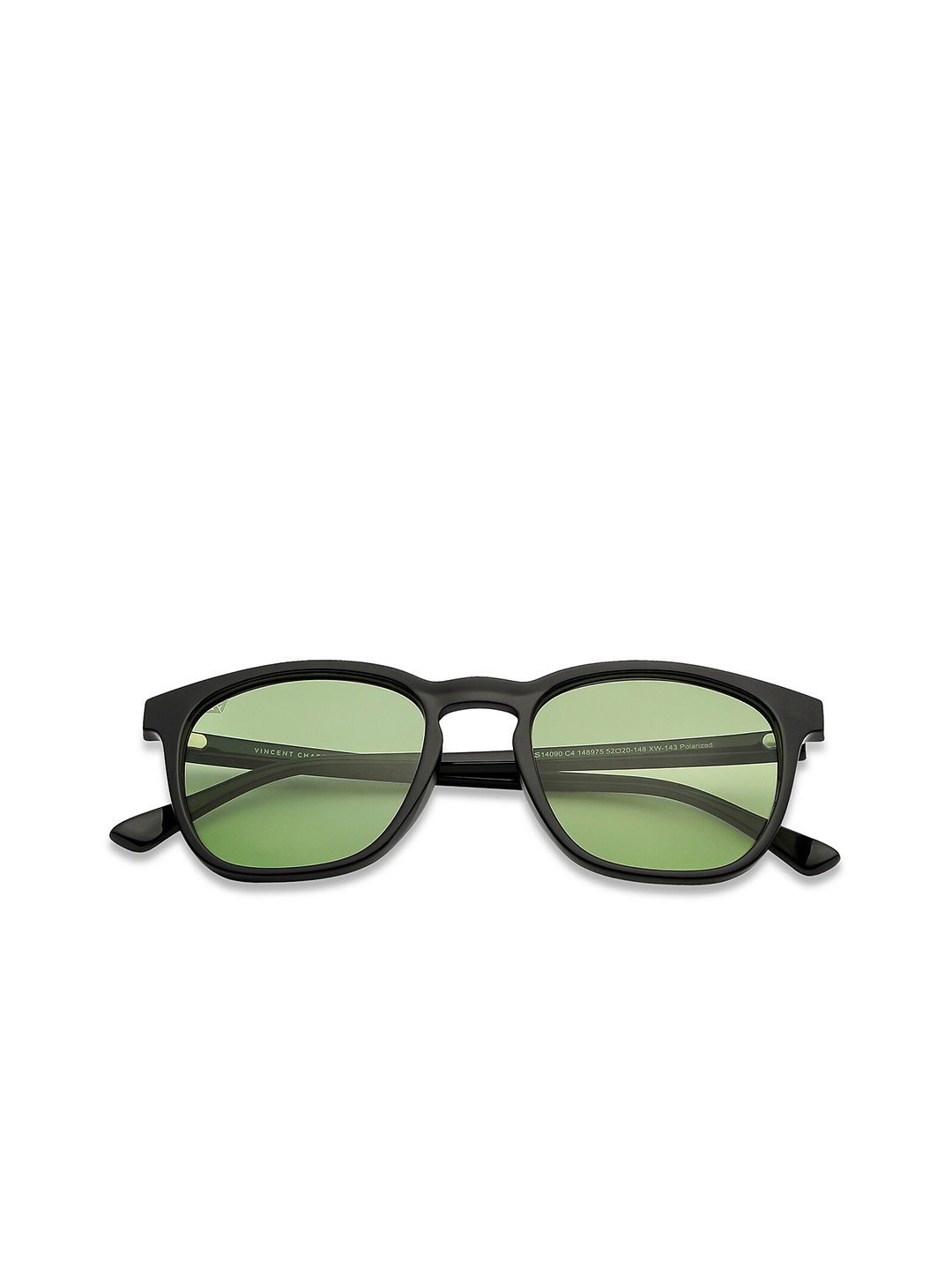 

Vincent Chase by Lenskart Unisex Green Lens & Black Wayfarer Sunglasses with Polarised and UV Protected Lens