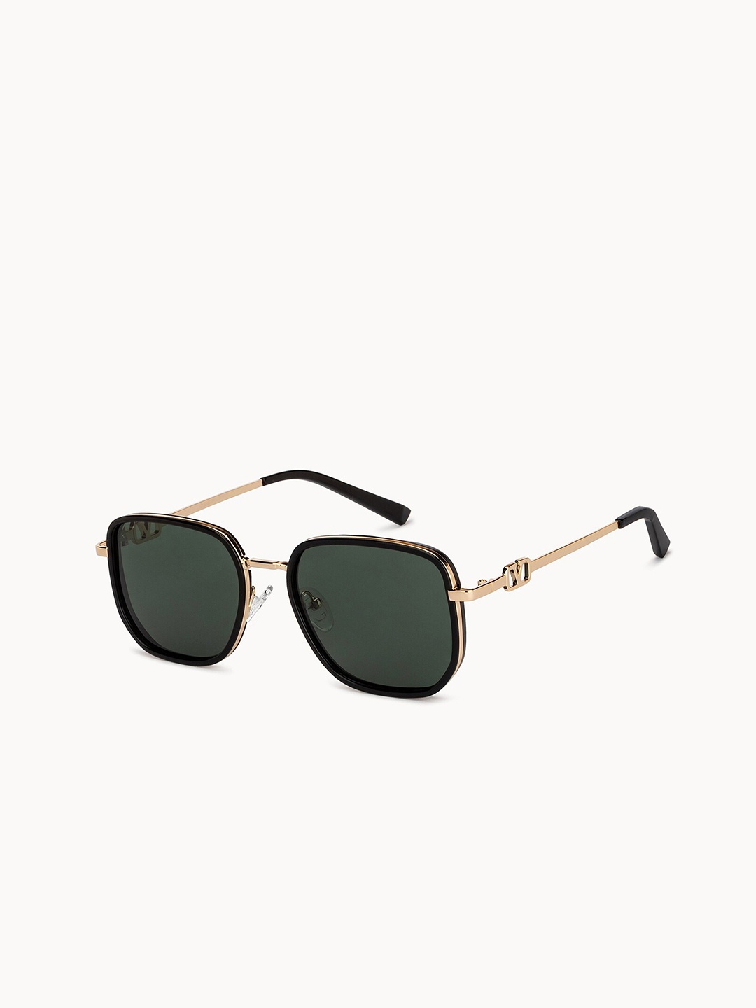 

Vincent Chase Unisex Green Lens & Gold-Toned Square Sunglasses with Polarised and UV Protected Lens