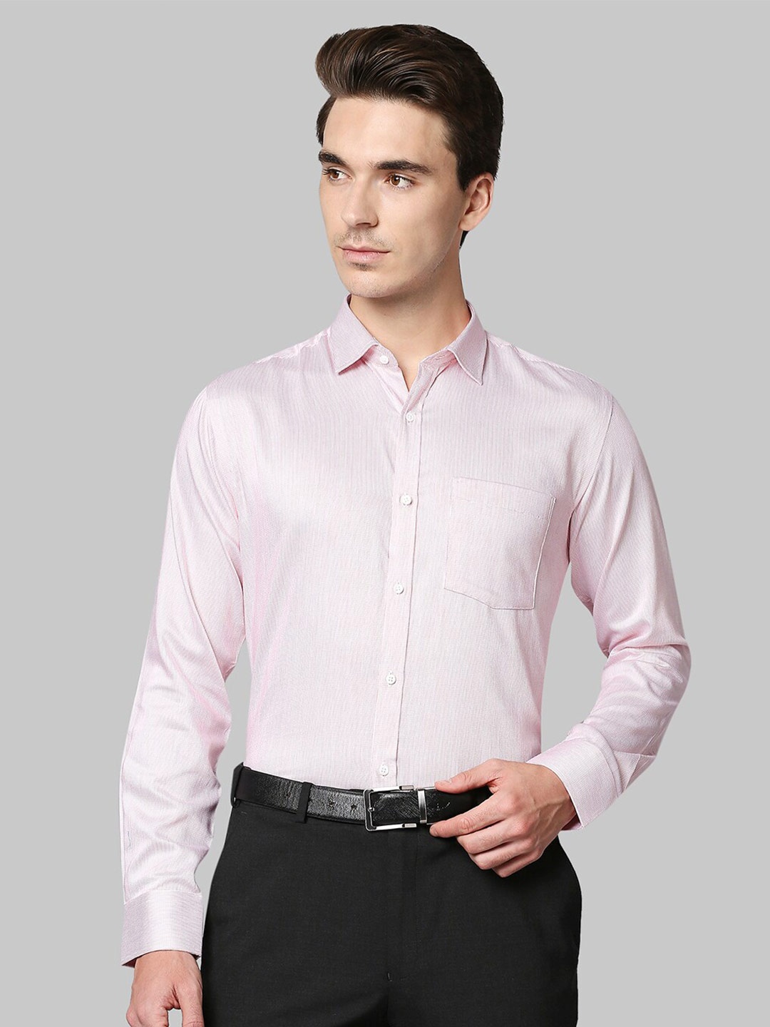 

Park Avenue Men Light Red Slim Fit Formal Shirt