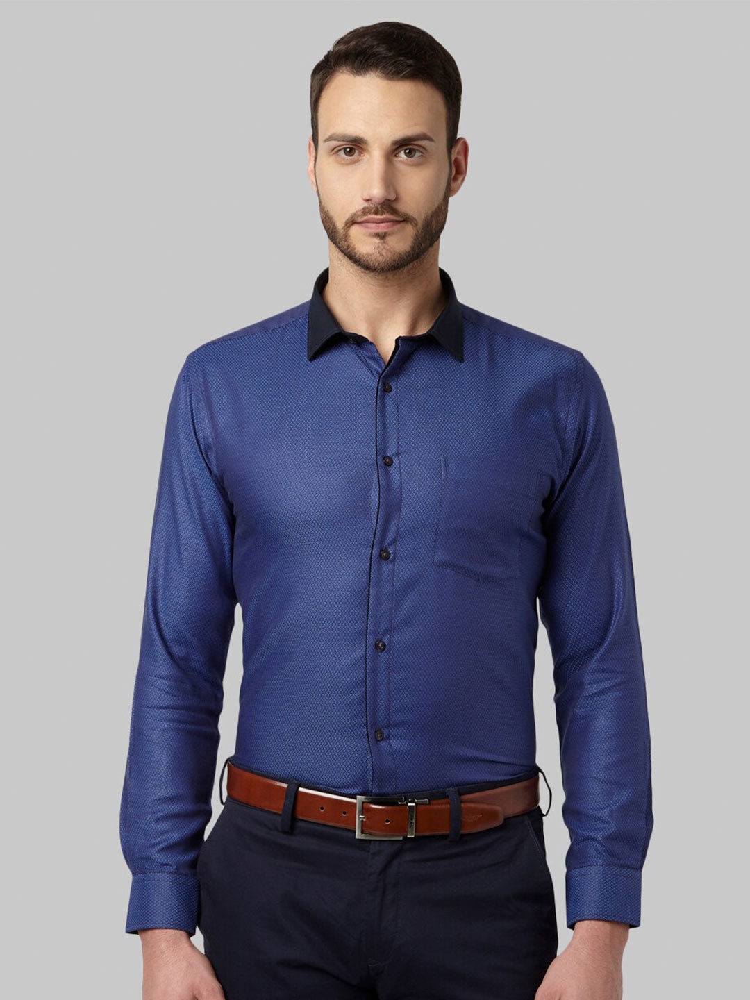 

Park Avenue Men Dark Blue Slim Fit Formal Shirt