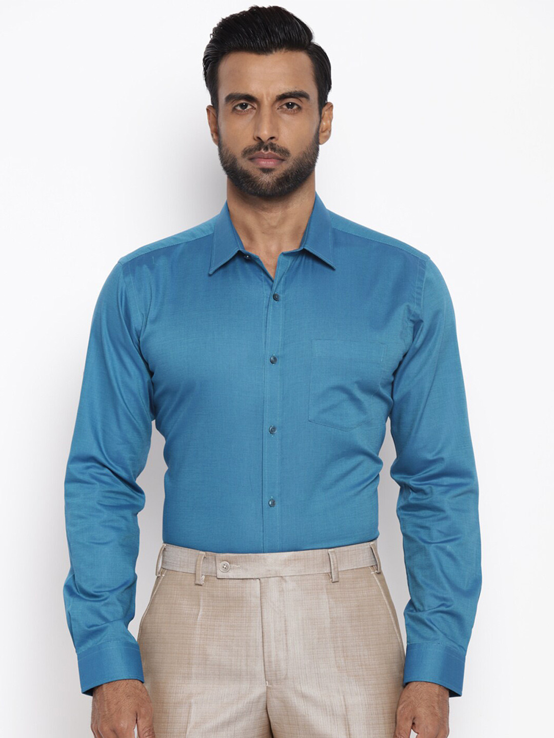 

Park Avenue Men Green Slim Fit Formal Shirt