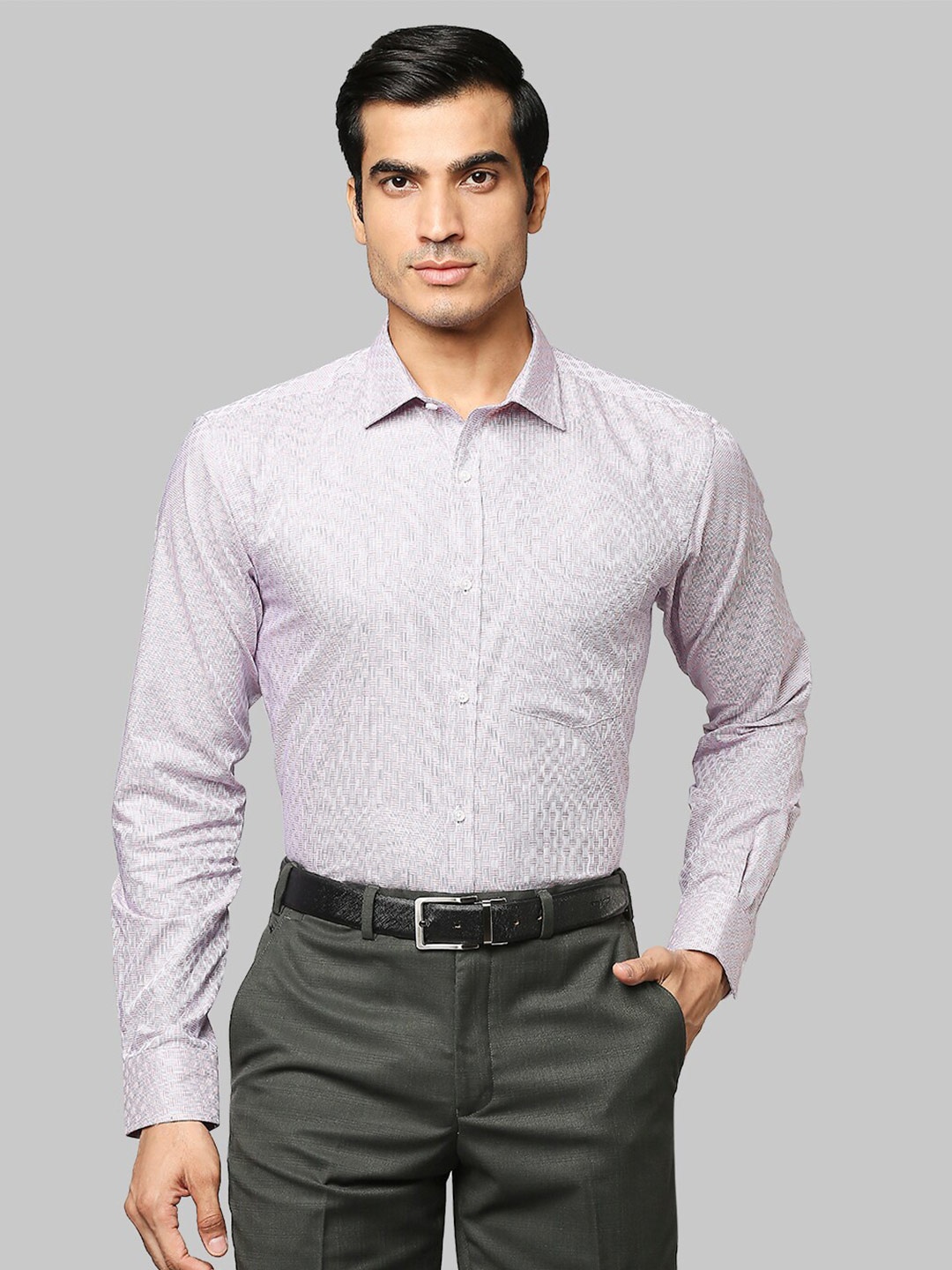 

Park Avenue Men Slim Fit Striped Formal Shirt, Lavender