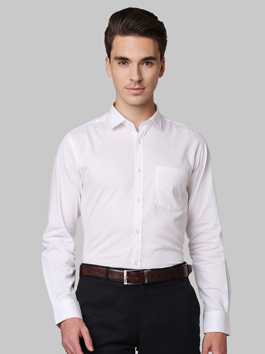 

Park Avenue Men White Slim Fit Formal Shirt