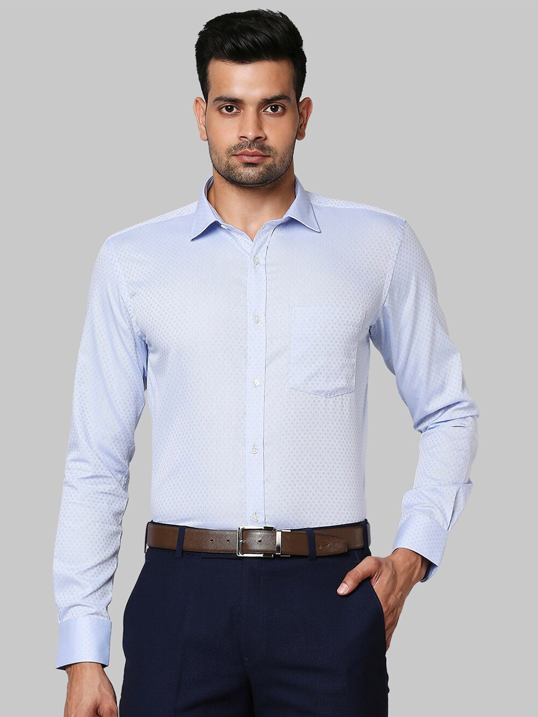 

Park Avenue Men Blue Slim Fit Formal Shirt