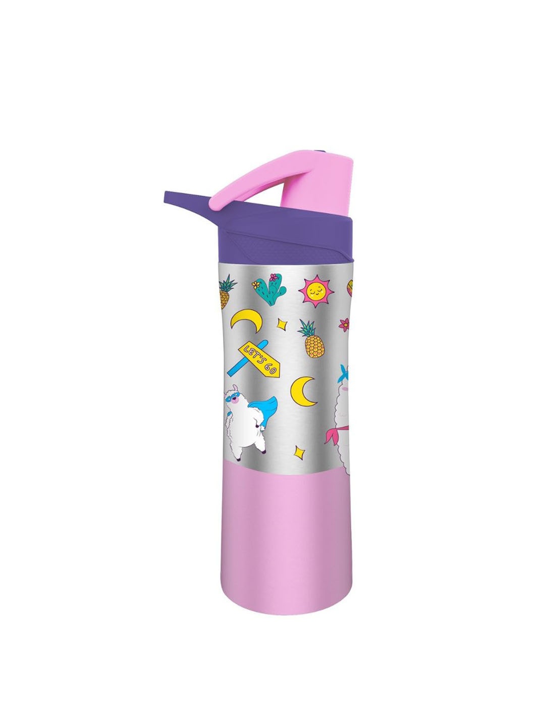 

Rabitat Kids Pink Printed BPA Free Sipper Water Bottle