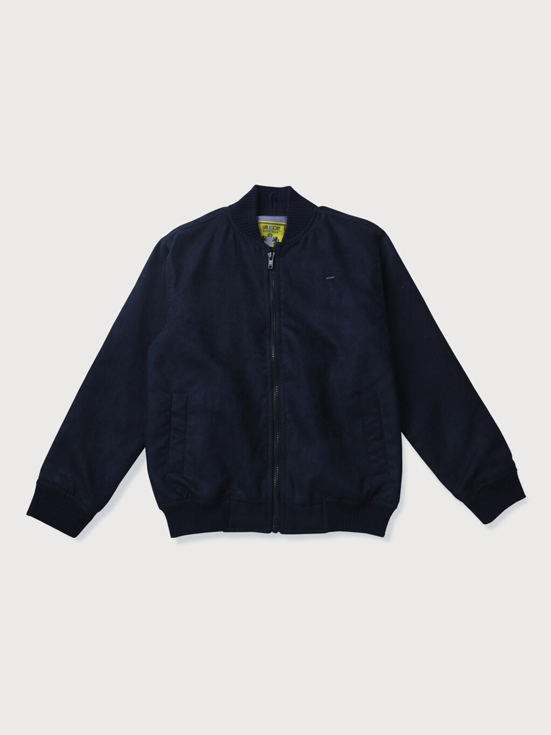 

Gini and Jony Boys Navy Blue Camouflage Checked Bomber Jacket