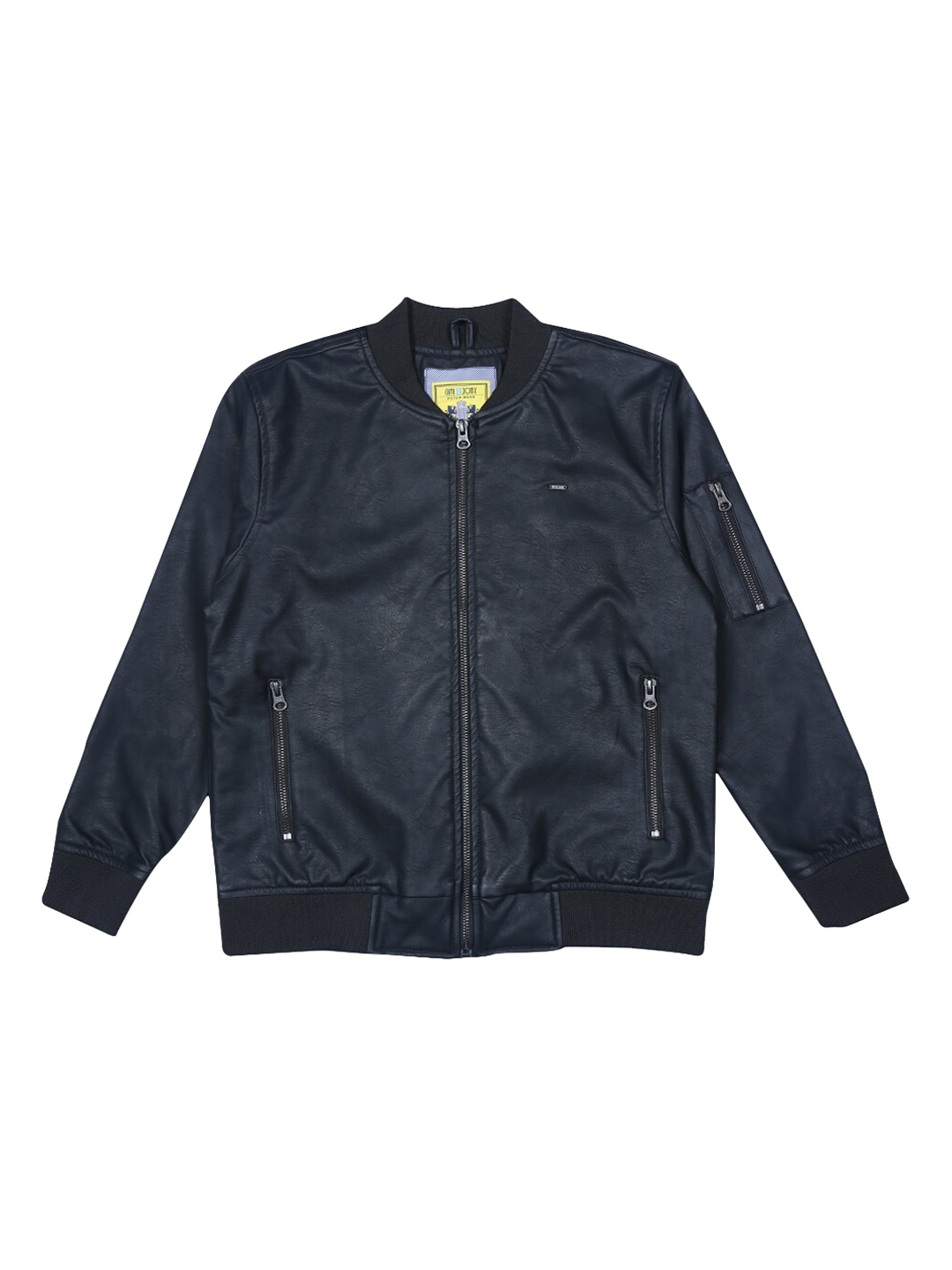 

Gini and Jony Boys Black Stand Collar Bomber Jacket