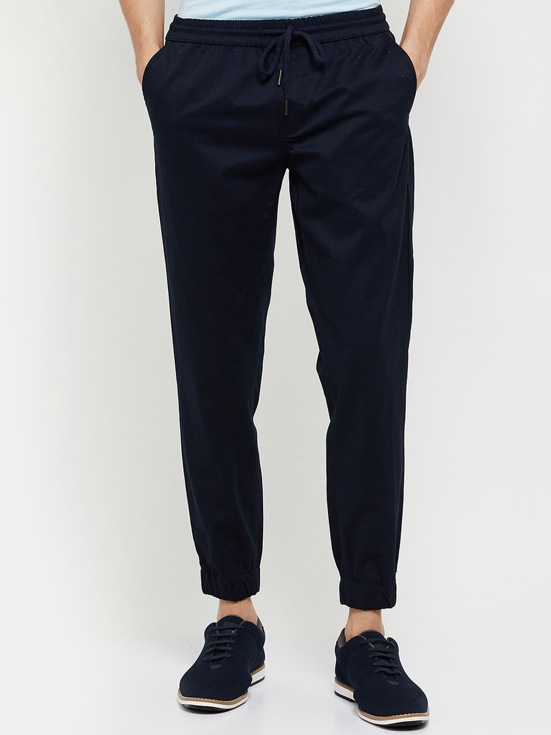 

max Men Blue Joggers Trousers