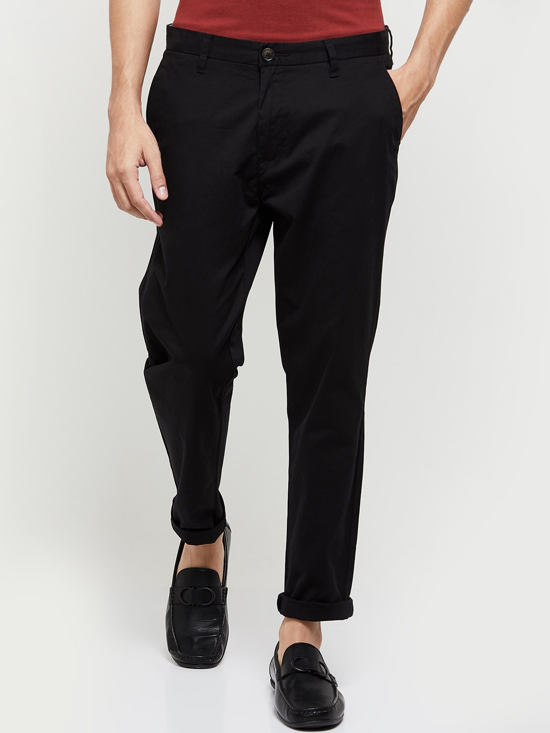 

max Men Black Trousers