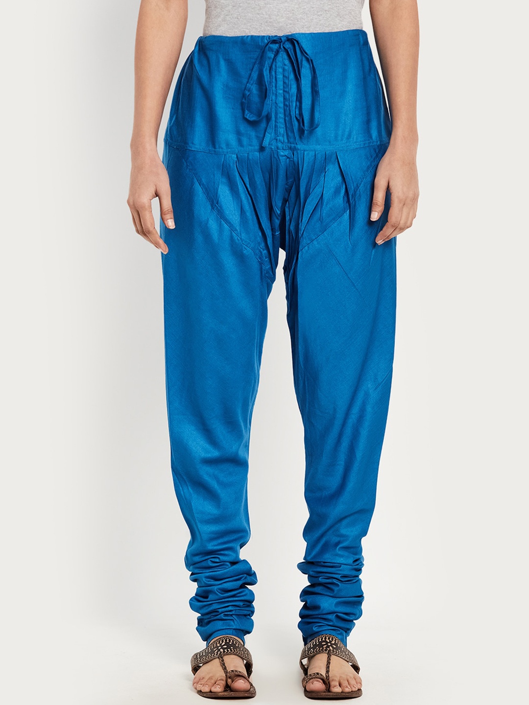 

Fabindia Women Blue Solid Churidar