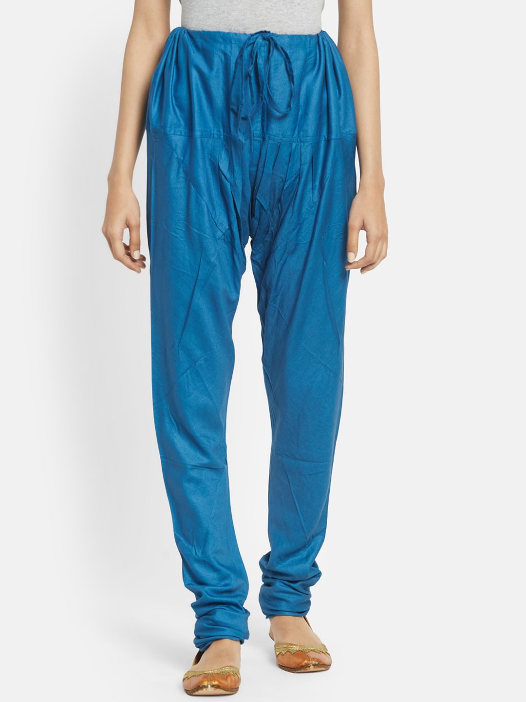 

Fabindia Women Blue Solid Straight-Fit Viscose Rayon Churidar