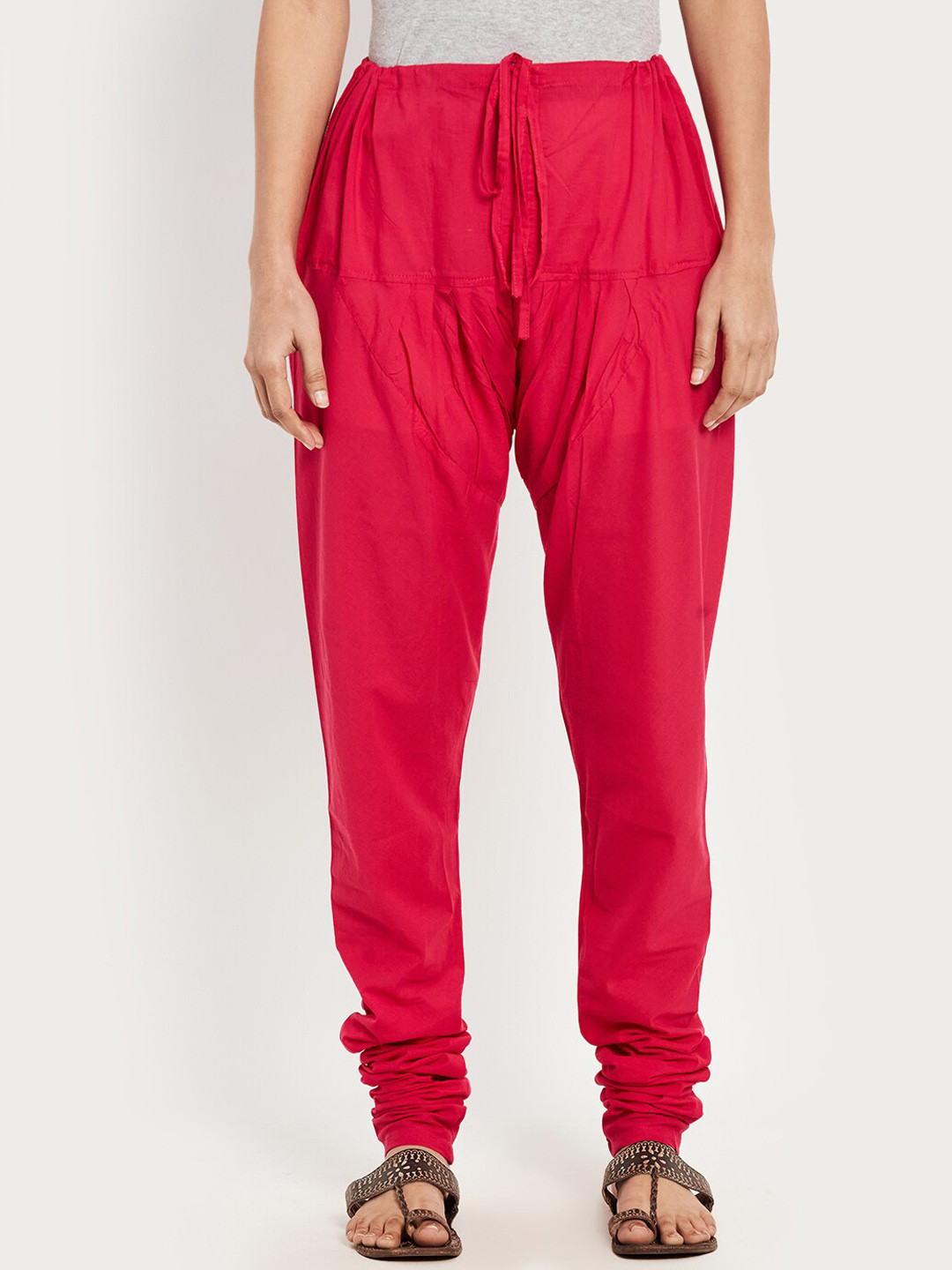 

Fabindia Women Pink Solid Pure Cotton Straight-Fit Churidar