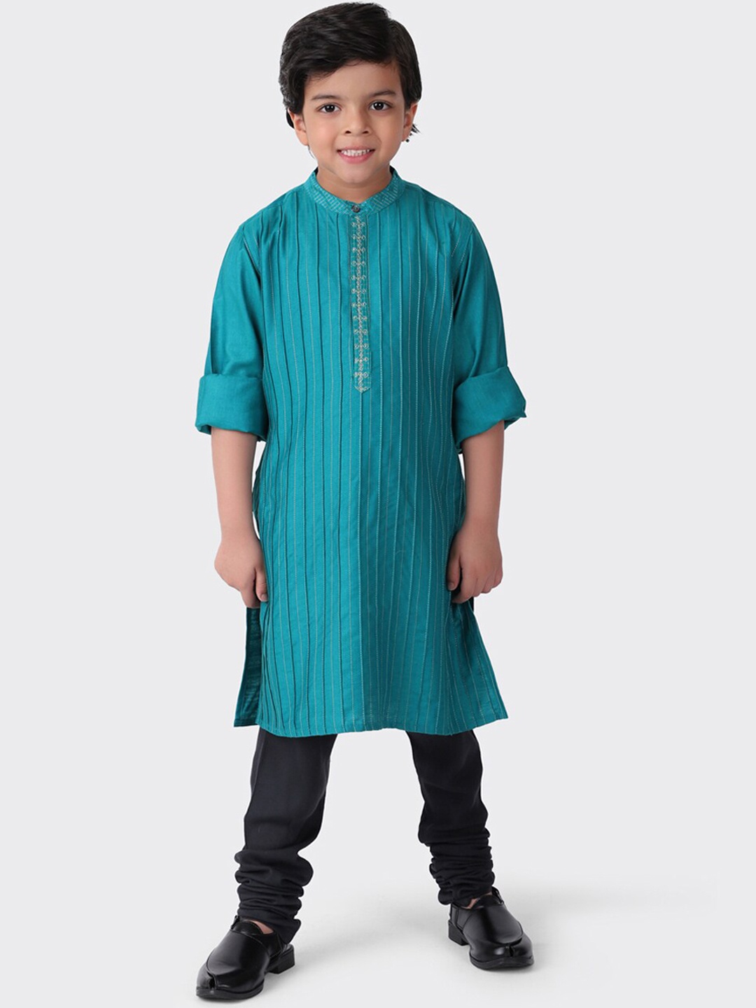 

Fabindia Boys Blue Thread Work Kurta