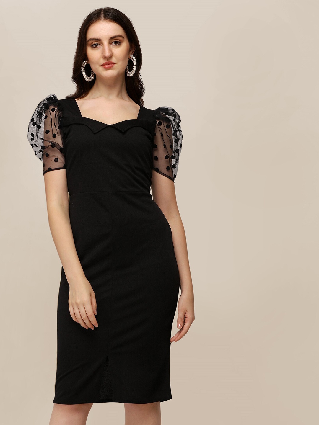 

SHEETAL Associates Black Bodycon Dress