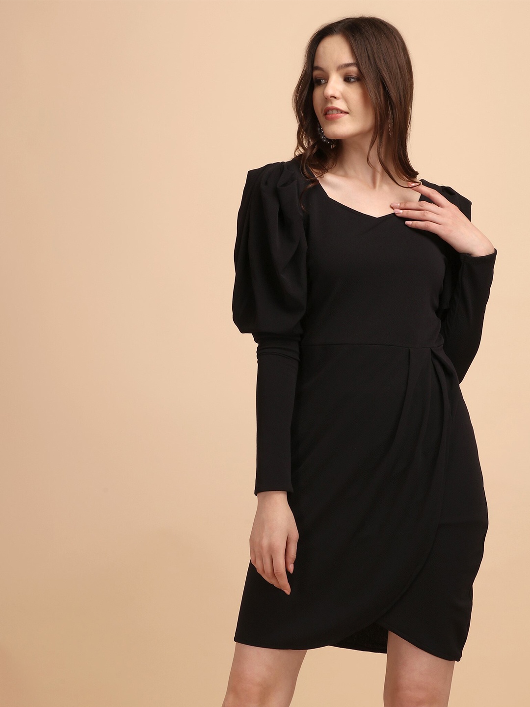 

SHEETAL Associates Black Sheath Dress