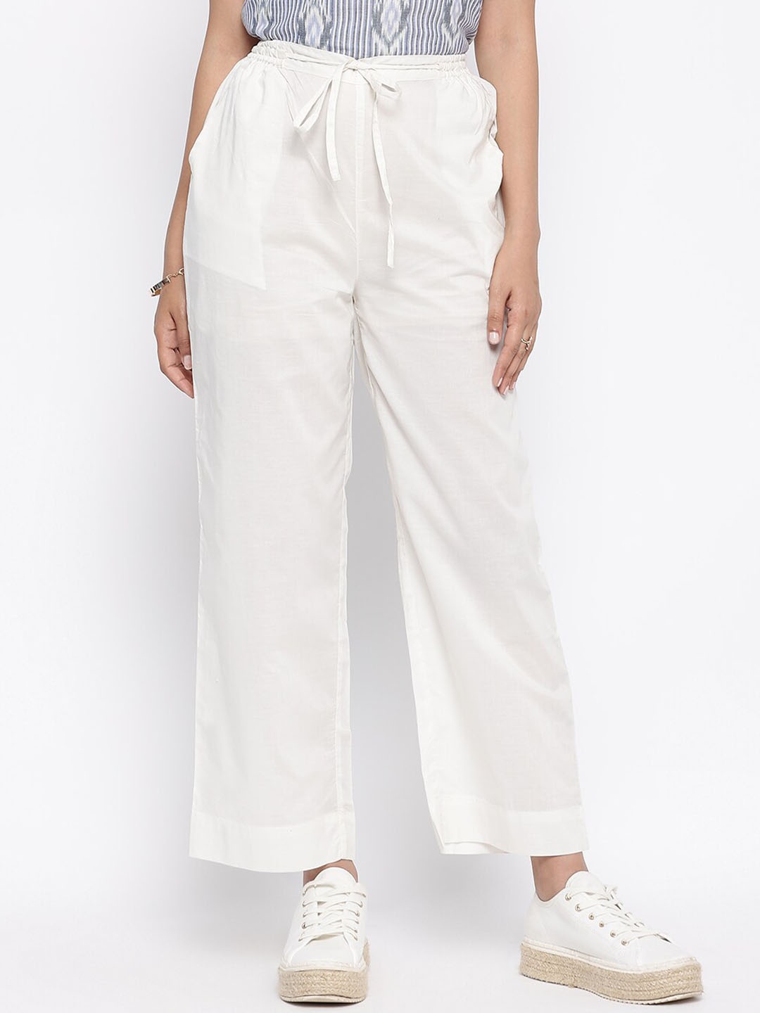 

Fabindia Women Off White Trousers