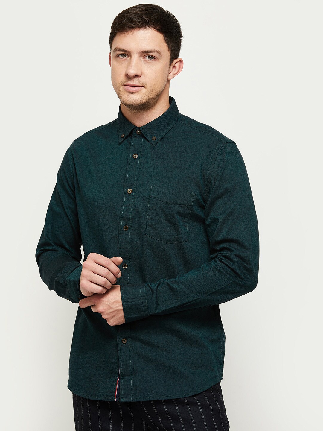 

max Men Green Casual Shirt