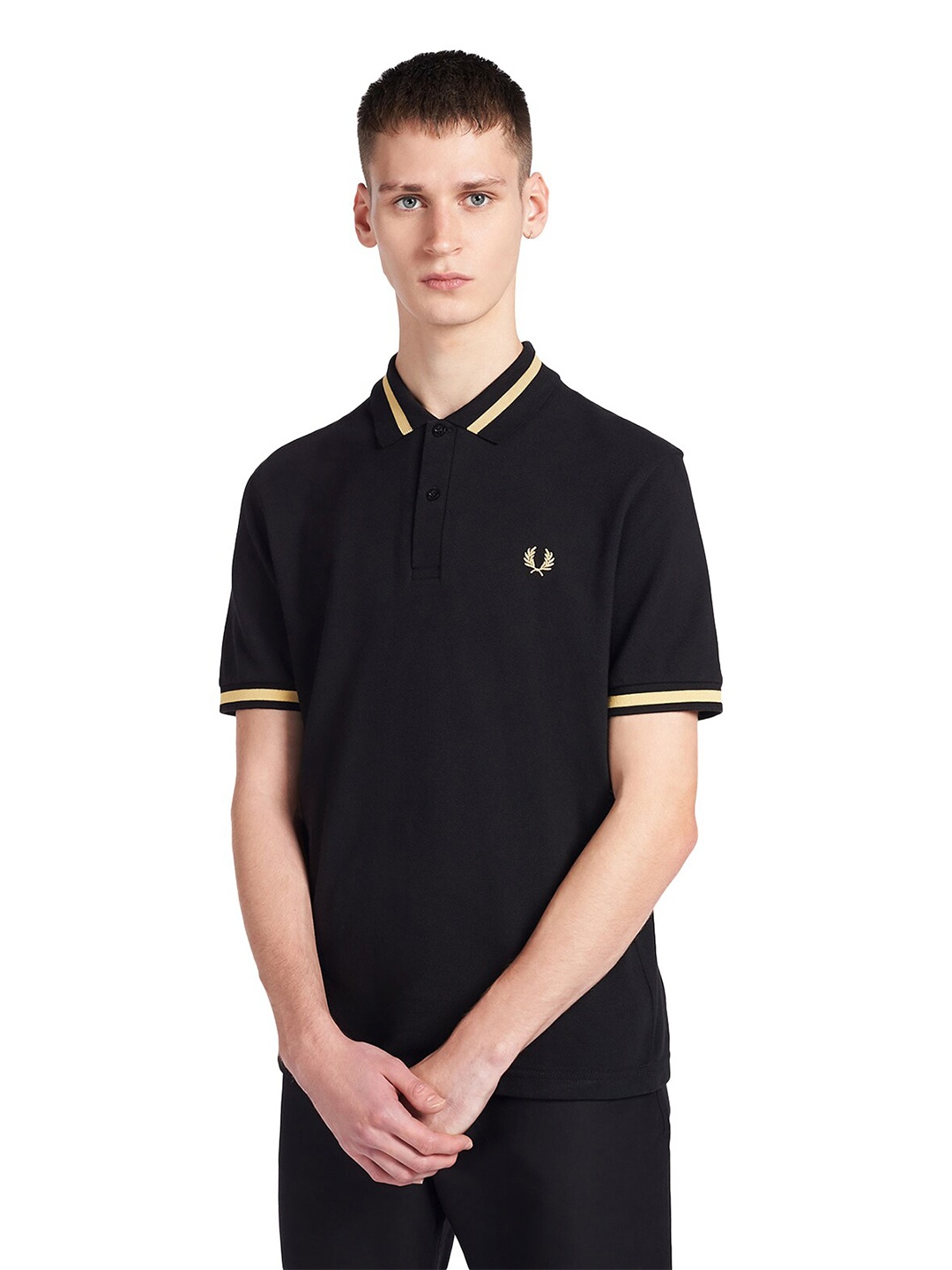 

Fred Perry Men Black V-Neck T-shirt