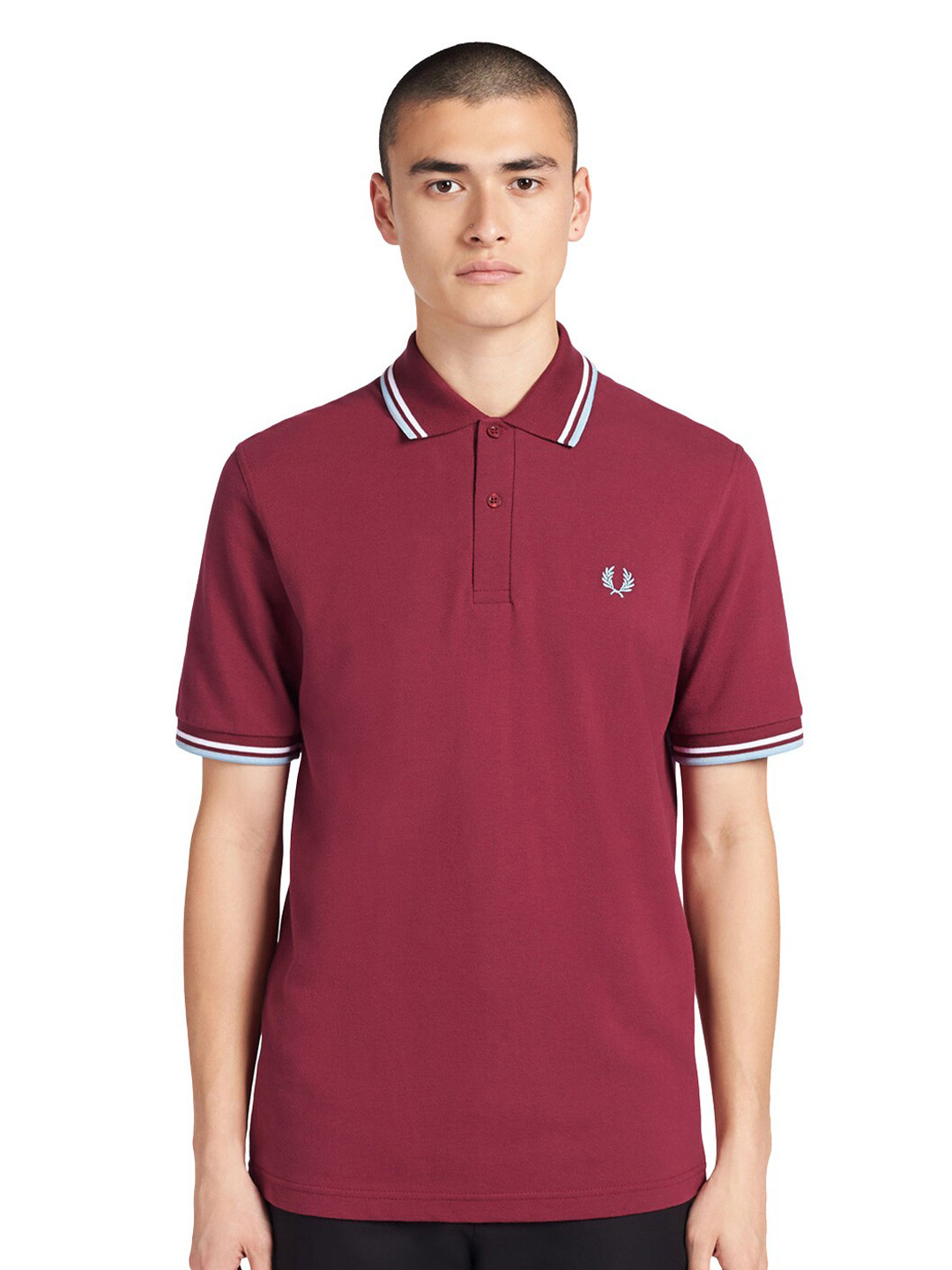

Fred Perry Men Red Polo Collar T-shirt