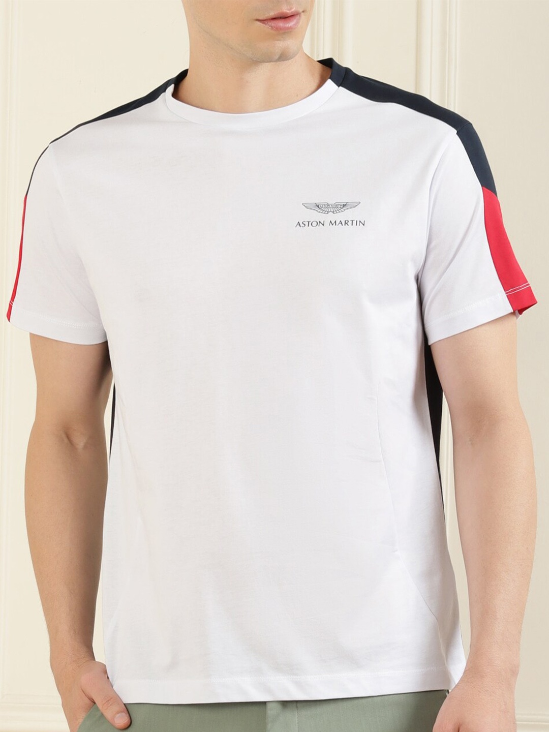 

HACKETT LONDON Men White Pure Cotton T-shirt