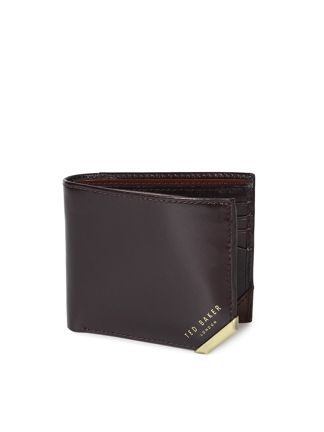 

Ted Baker Men Brown Textured Leather Envelope