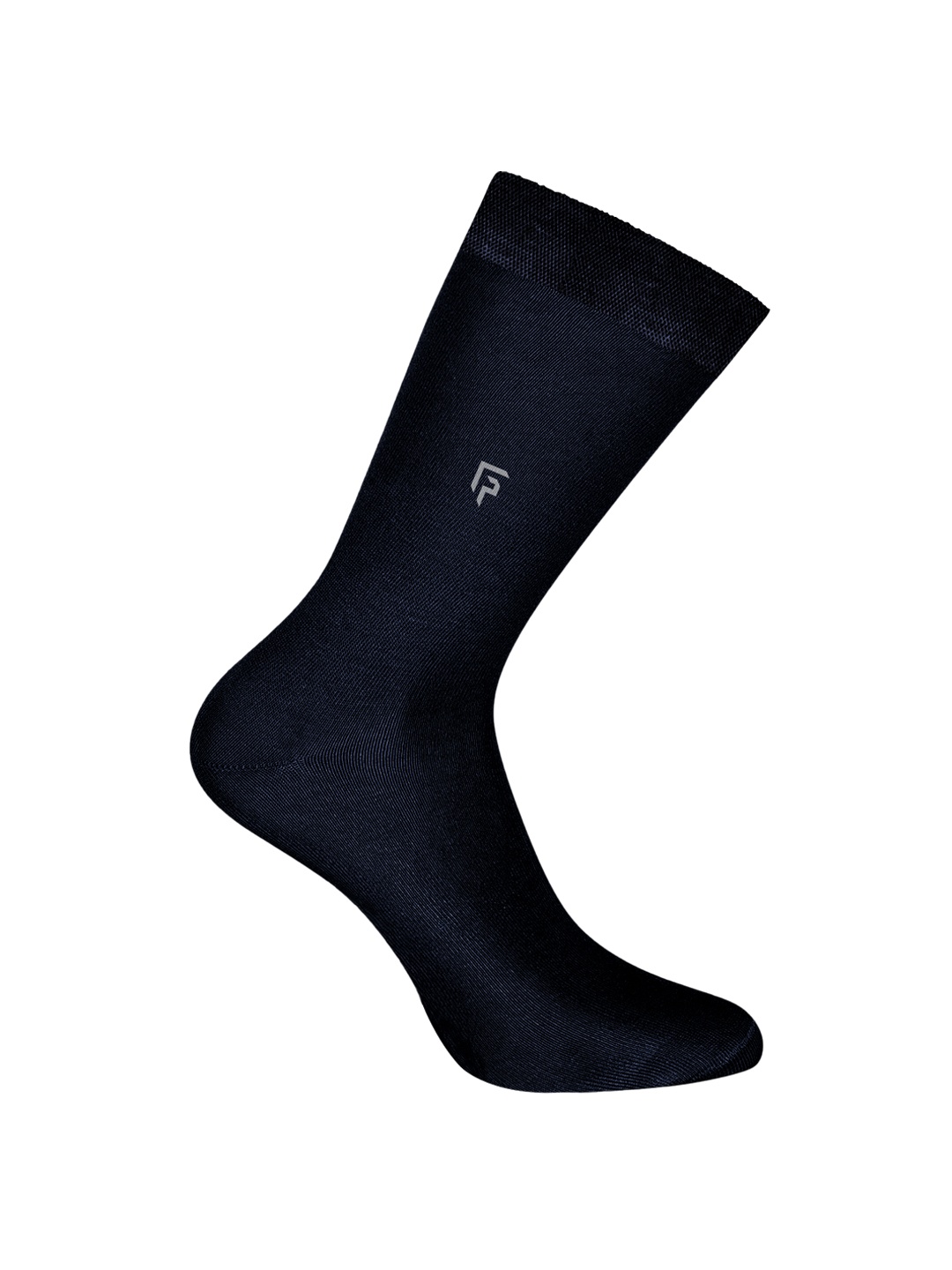 

FOOTPRINT Men Anti Odour Organic Cotton Calf-Length Solid Bamboo Formal Socks, Navy blue