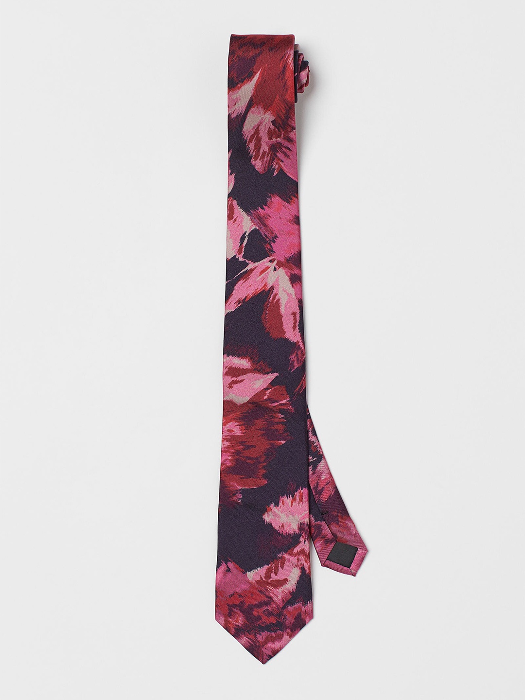 

H&M Men Pink & Black Mulberry silk tie