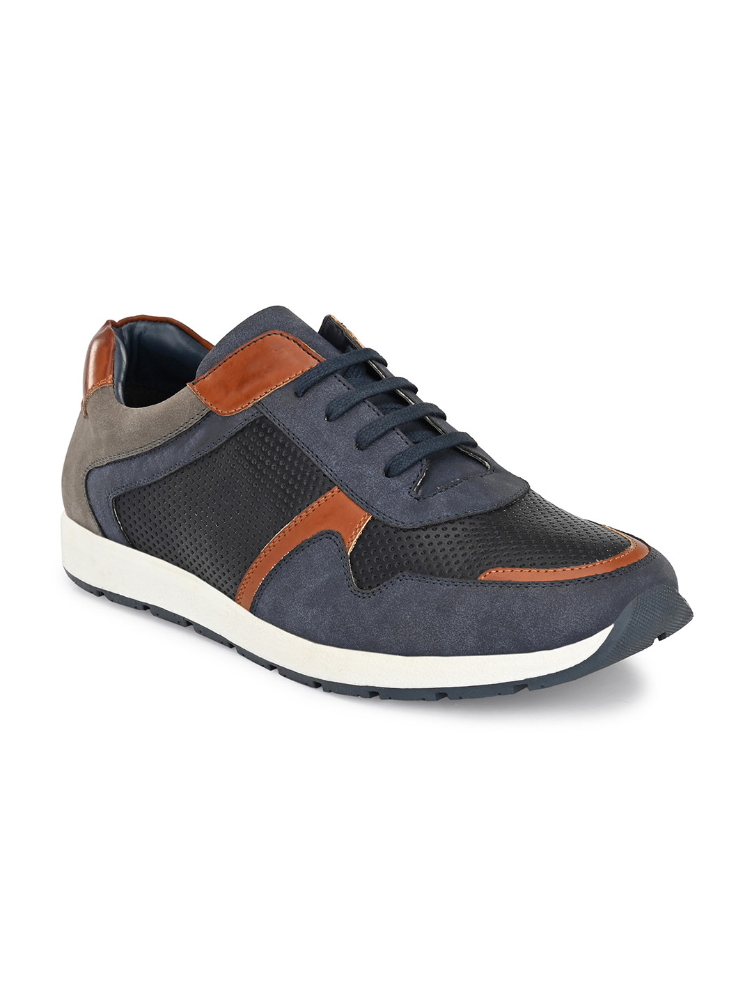 

Provogue Men Navy Blue Colourblocked Sneakers