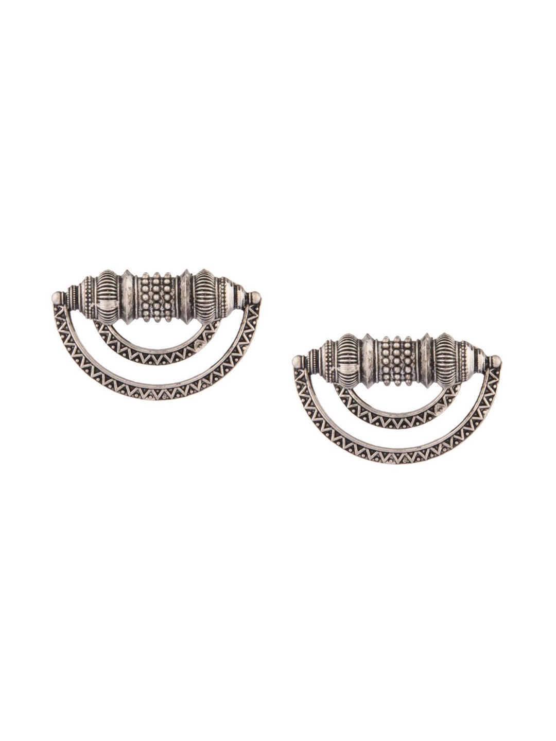 

Efulgenz Silver-Toned Classic Ear Cuff Earrings